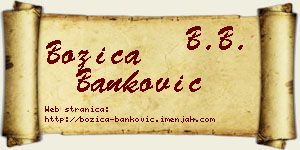 Božica Banković vizit kartica